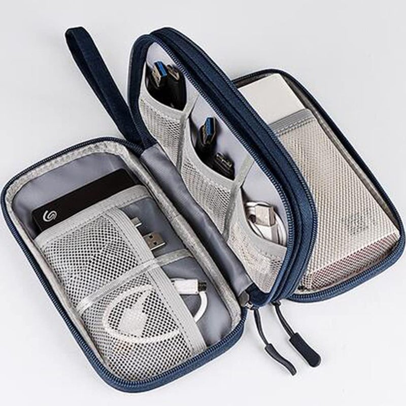 dealcase Electronics Accessories Case, Universal Electronics Accessories Organizer Pouch Bag, Waterproof Portable Cable Organizer Bag, Travel Gear Carry Bag for Cord, Charger, Flash Drive, Phone,SD Card,Pink - Image 3